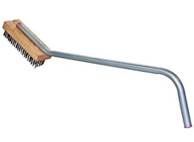 Angled Flat Steel Wire Heavy Duty Super Saver Grill Brush Replacement Head with Handle