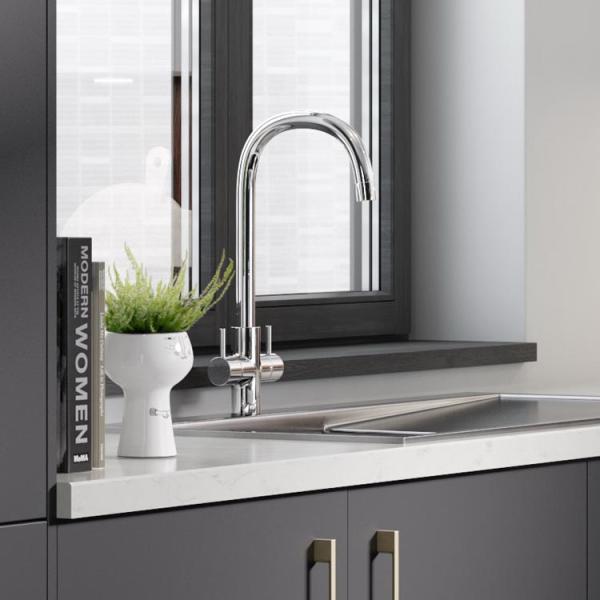 Modern Euro E1 PVC Melamine Island PVC MDF Kitchen Cabinets