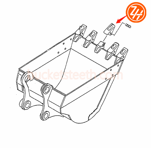 205-70-19570 Excavator Bucket Teeth , Ex200 Komatsu Bucket Tooth