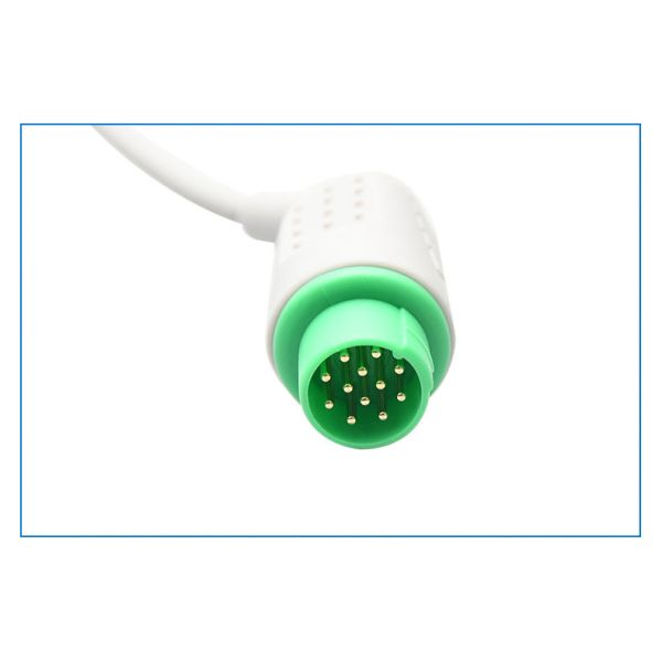 KONTRON7000 Compatible 12-Pin Integrated ECG Lead Cable European Standard Clip-On Three-Lead Medical Consumables CE Certified