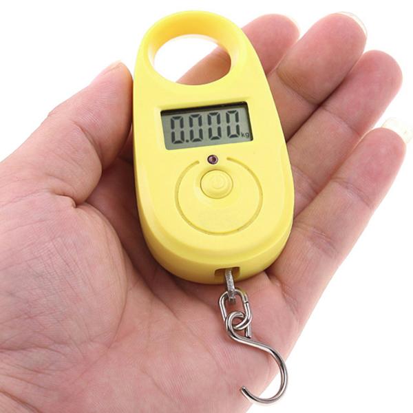 25kg * 5g Mini Digital Display Hanging Luggage Fishing weight weighing pocket scales
