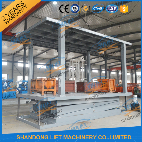 5T 5.36M Double Platform Scissor Car Lift for Villa In-ground Car Lift for House