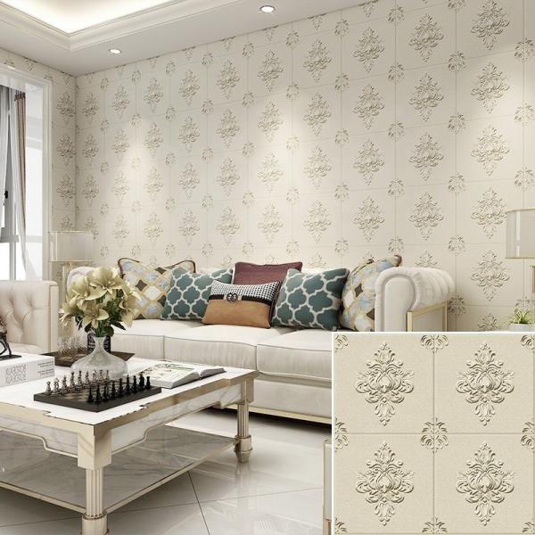 White PE Foam Sheet Wall Stickers 5mm 3D Foam Wallpaper Waterproof