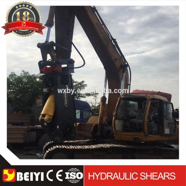 BEIYI BY-CS250RT multifunctional excavator hydraulic scrap steel shear for 6-50T excavator