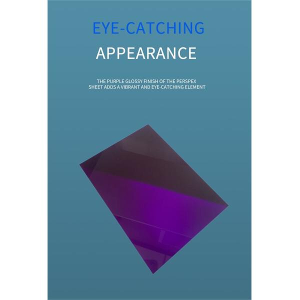 УФ-блокирующие цвета фиолетовый прозрачный глянцевый твердый перспективный лист для вывески