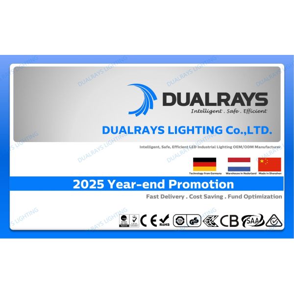 DUALRAYS Europe Stocking LED Highbay Light Dispatched Directly from Netherlands within 3 Business Days and Local After Sales Service