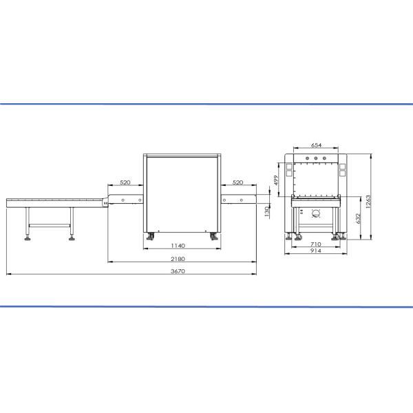 Машина 40АВГ скрининга кс Рэй развертки 6040 тоннелей с прониканием стали 35мм