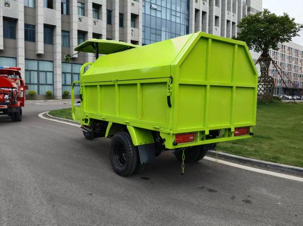 Gasoline Garbage Tricycle Three Wheeler 300cc Water Cooled Engine With Large Volume And Hydraulic Self Dumping For Both Urban And Rural Area Q3 Upgraded