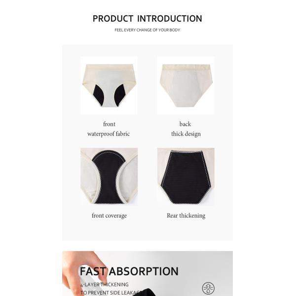 4 Layer Seamfree Period Underwear Menstrual Sexy Lace Period Underwear