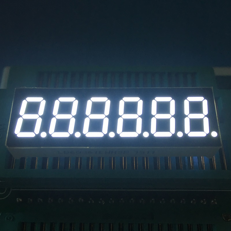 6 Digit 9.2mm Ultra Bright White 7 Segment LED Display Common Cathode for Digital Countdown Timer