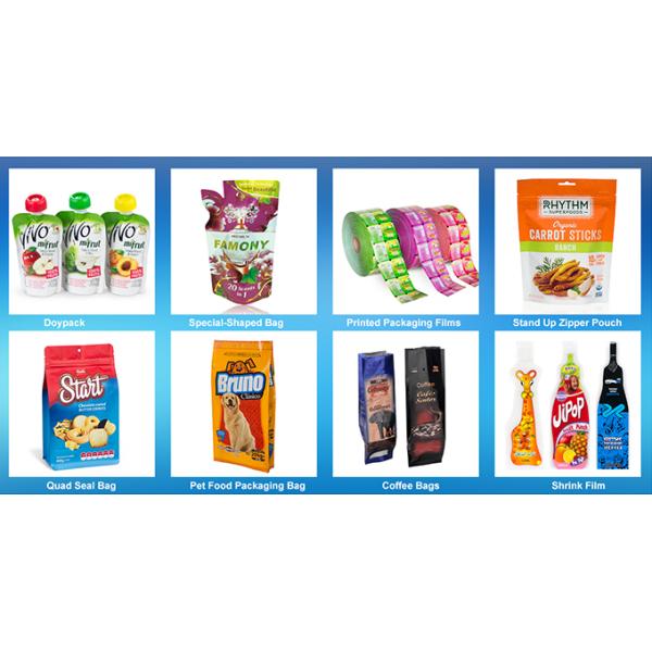 Напечатанные Gravure мешки сумки Kraft бумажные упаковывая стоят вверх по 50-320microns