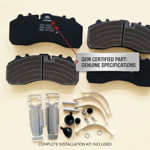 Yutong Bus Genuine OEM Brake Friction Plate Pad ZK6100 ZK6120 Ceramic -40C to 650C Bus Spares