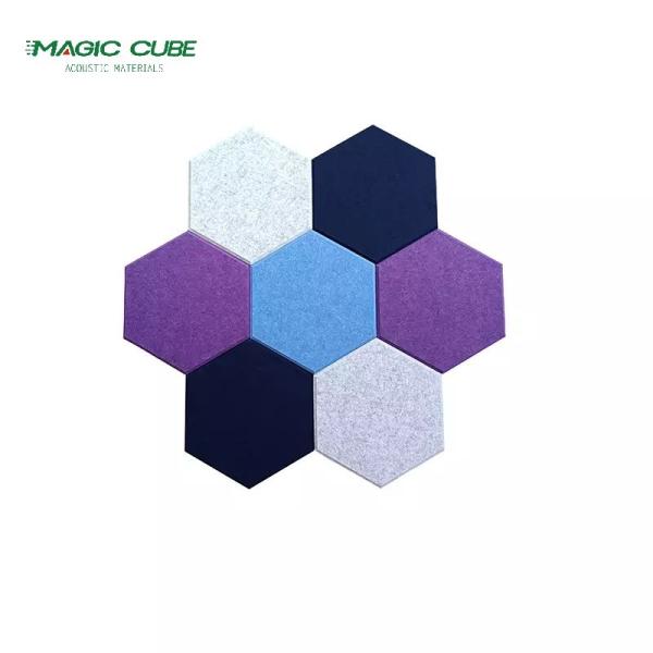 Hexagon PET Acoustic Panel Dia 300mm Polyester Fiber Acoustic Board for Meeting Room