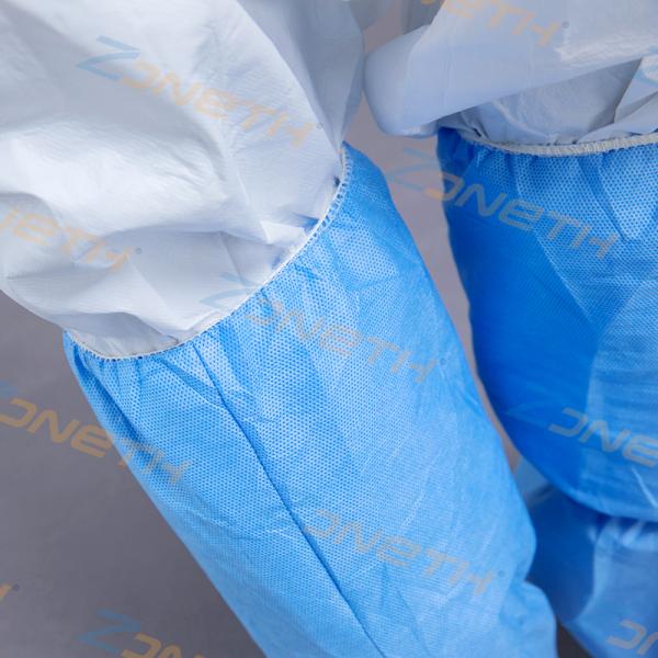 Elastic Ankle 50gsm SMS 400gsm PVC Disposable Shoe Protectors