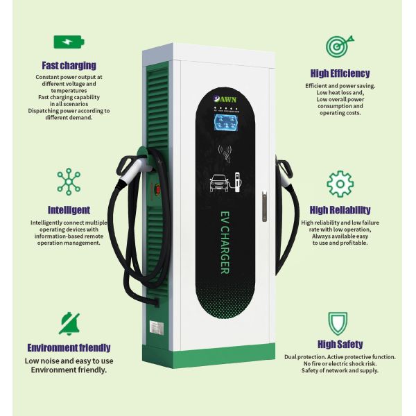 Reliable 60KW Fast Charging  EV Car Charger New Condition  Floor-Mounted Charging Station