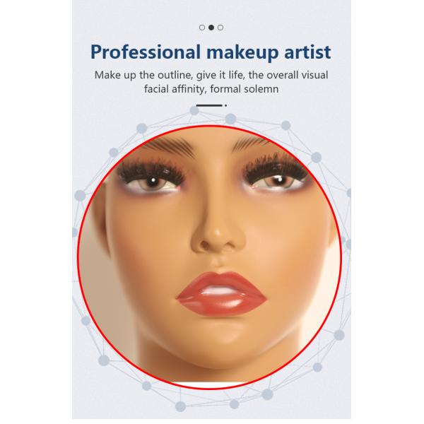 Strong Practicality W36cm Pretty Mannequin Head With Shoulders Human Skin