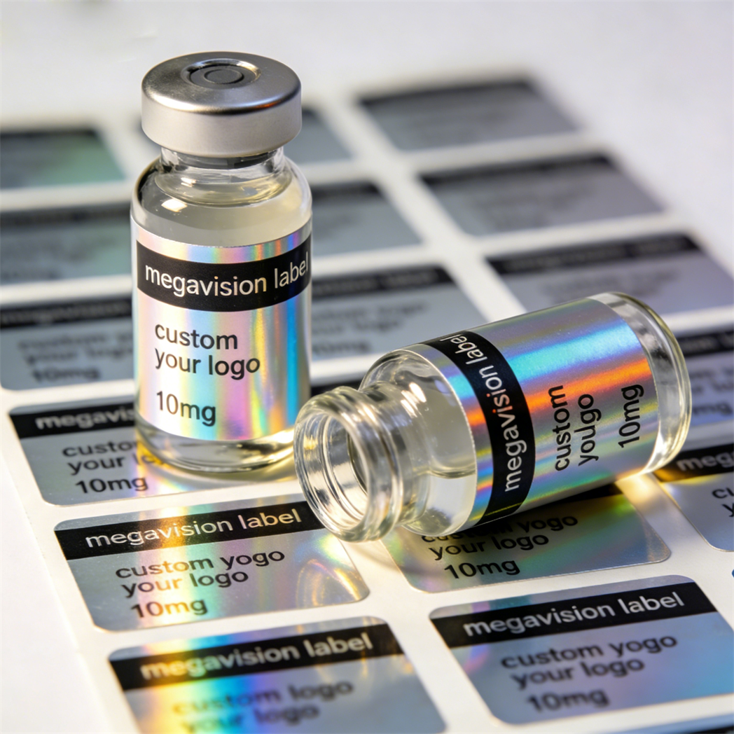 Customized OEM 5ml 10ml High Quality Waterproof Small Vial Sticker Packaging Label for Laboratory Use
