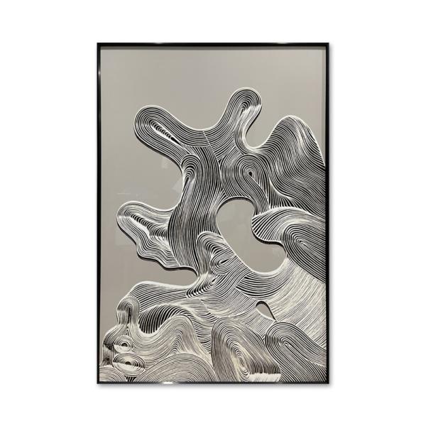 Paysage Sujets de la maison Relief décoratif Géométrie Peinture murale Art 3D Texture abstraite Peinture murale à la main Peinture à l'huile au couteau