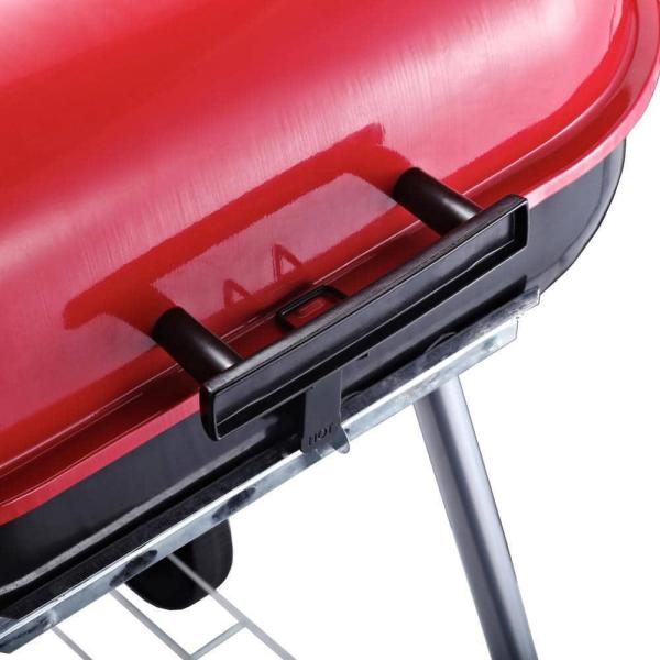 Outdoor Camping 18in Portable Charcoal Grill With Two Side Tables and Wheels Rectangular