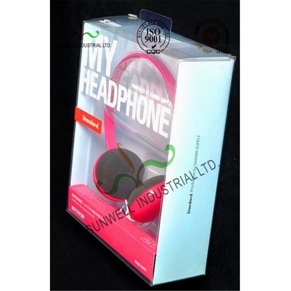 Коробки изготовленной на заказ пластмассы плоского пакета складывая упаковывая для наушника/шлемофона