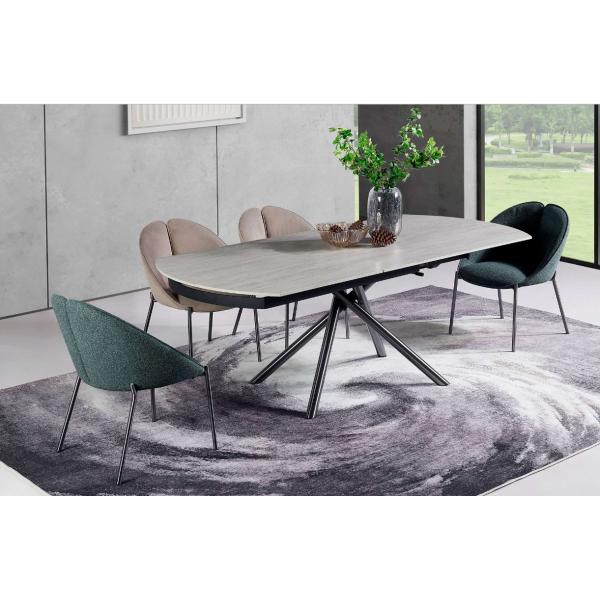 Foshan Factory Rectangular Sintered Stone Dining Table Set Expandable Dining Table Living Room Furniture