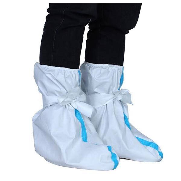 Unisex White Blue Footwear Covers Disposable Non Absorbent High Durability