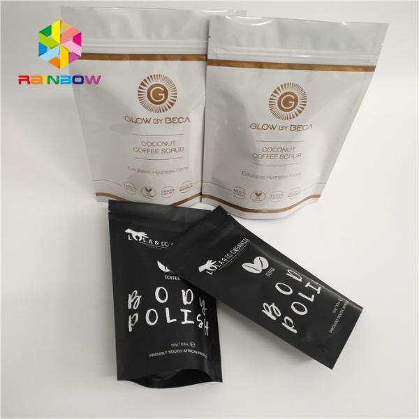zíper palstic os sacos de café laminados claramente brancos levantam-se o malote com os entalhes ziplock do rasgo que empacotam para 500g 1kg 3kg