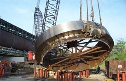 Pneumático da estufa giratória carcaças de 20-200 T e forjamentos e fábrica das peças da estufa giratória