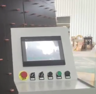 Smart Vertical Insulating Glass Edge Deleting Machine In Blue And Black