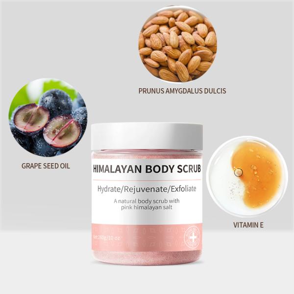 280G Natural Himalayan Salt body scrub Nourishing And Hydrating Exfoliating Scrub