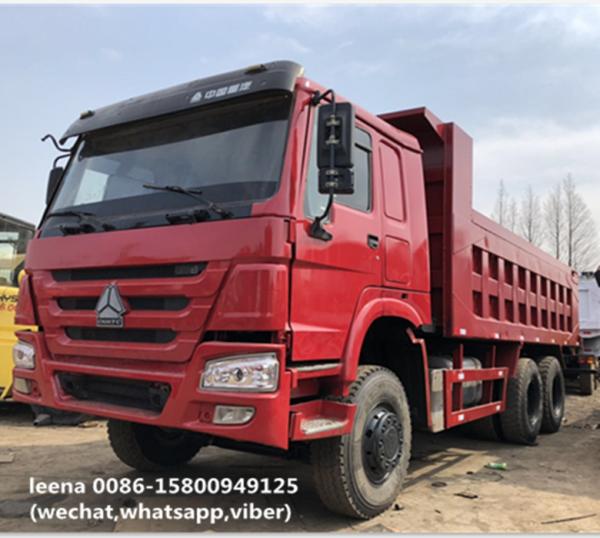 Diesel Howo 375 Used Dump Trucks 25-30 Ton Capacity 16-20 Cbm Dump Box