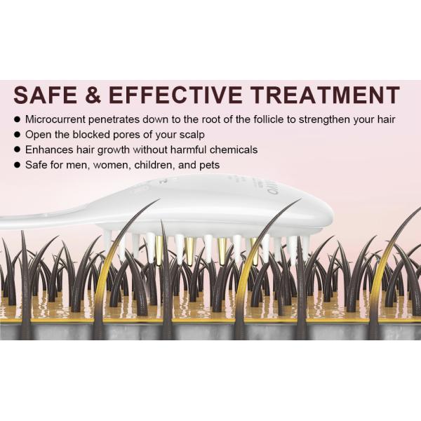 1.8W EMS Electric Hair Brush 450nm Blue Light Therapy Hair Brush