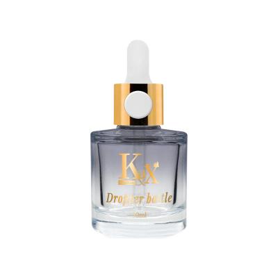 Luxury Push Button Top Glass Dropper Bottle 30ml Essential Oil Glass Bottles With Dropper