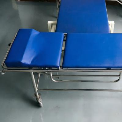 Non Magnetic Medical Transfer Trolley with Foldable Design High-strength Aluminum Alloy and 4 Swivel Wheels With Brakes