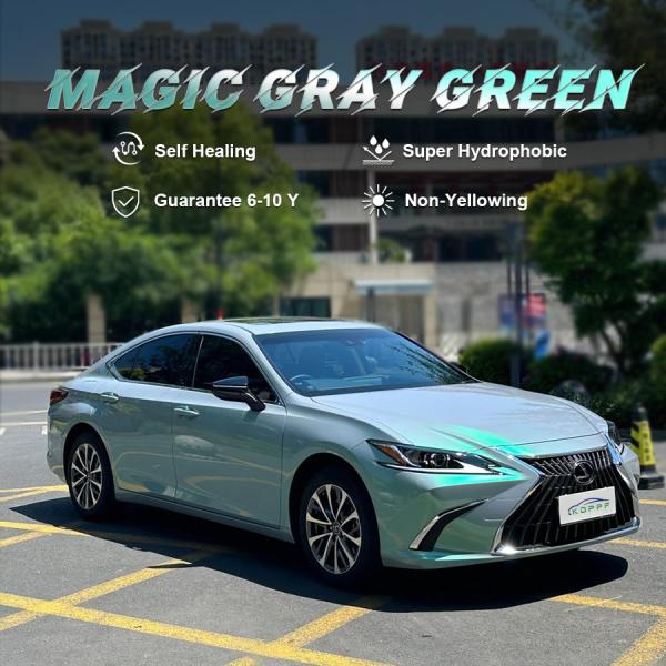 Magic Gray Green Self Healing Color Paint Protection Film Scratch UV-Resistant TPU PPF with 8mil Thickness