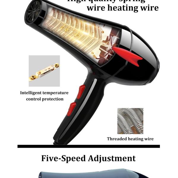 Материал ABS фена для волос 1800W наивысшей мощности парикмахерской салона красоты