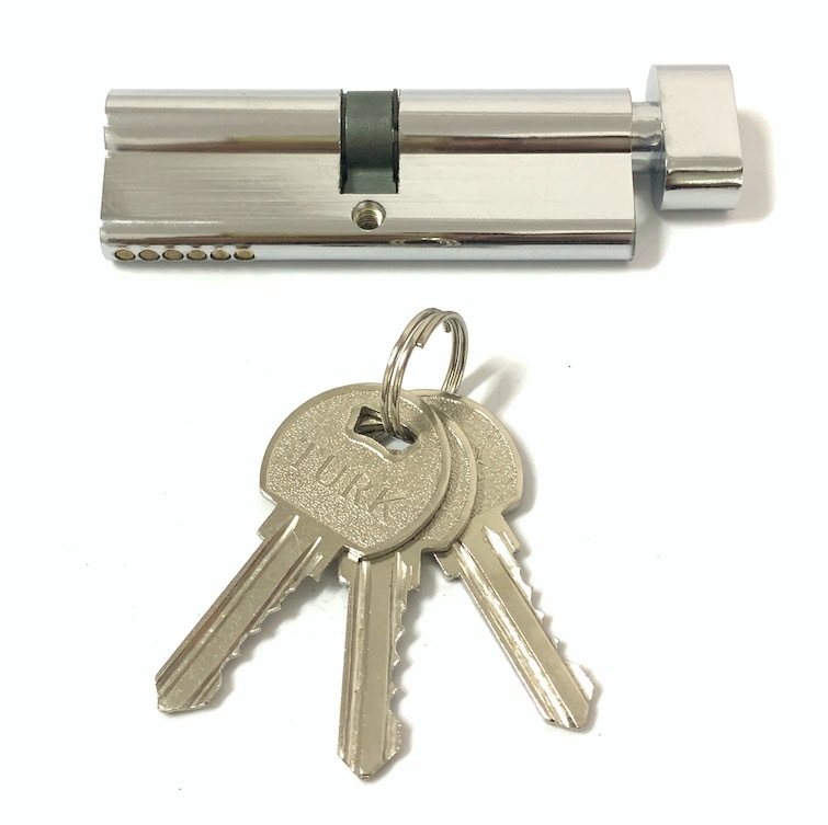 Silver Single Sided Cylinder Lock 90mm Cylinder Lock With Keys