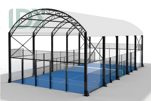 High Stability Covered Padel Court With Roof Resistance Level 13 Typhoons