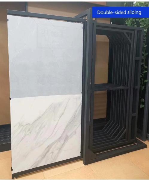 Mosaics Tile Display Stand Slab Sliding Out Granite Sample Display Rack Single Double Sides