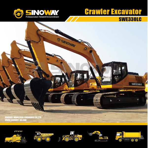 Heavy Earth Moving Equipment 33 ton Hydraulic Excavator Cummins Engine