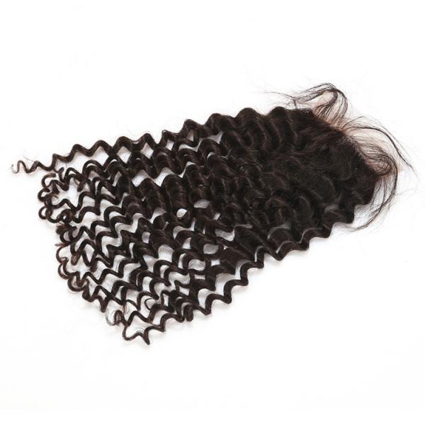 Brazilian Virgin Hair Curly Texture Top Lace Closure 4