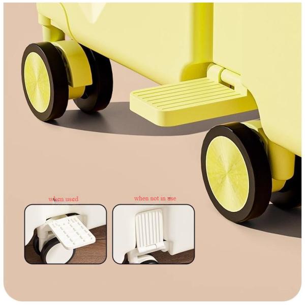 Business style Ride-On enfants bagages avec roue à roulettes mot de passe sécurisé verrouillage pour les garçons les filles Voyage à la mode léger