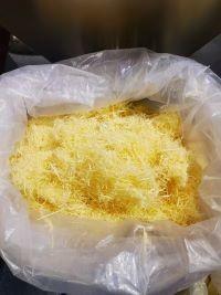 Polvo de bambu orgânico amarelo com película de solubilidade em água fria para embalagem