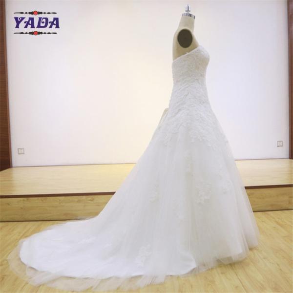 Новый дизайн дам без плеча стройный русалки хвост любимый платье белое дешевые свадебные платья