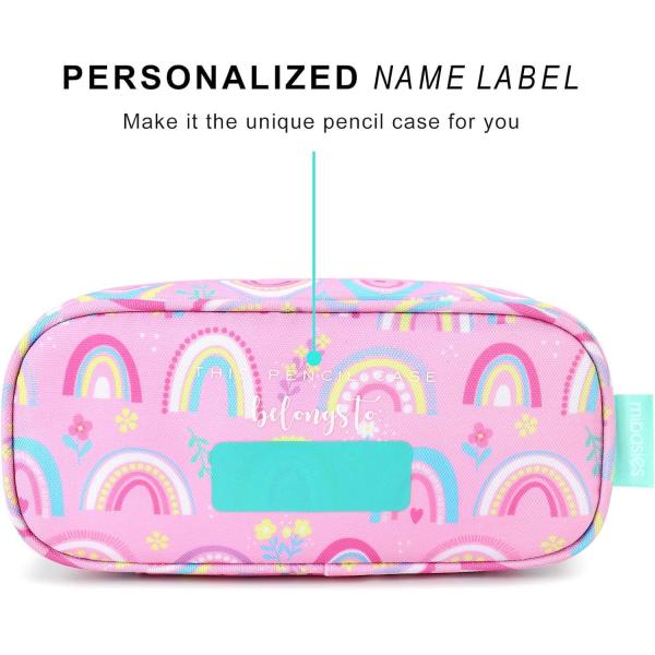 MiBASY Casilla de lápiz para niños y niñas Bolsa de bolígrafo de bolígrafo de arco iris suave (Arco iris 1)