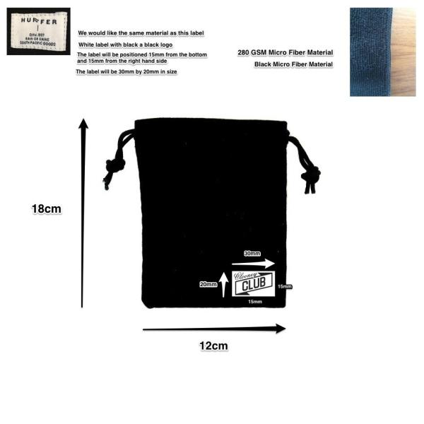 o malote do cordão de 280gsm 12cm ensaca Microfiber para os óculos de sol TUV do telefone celular