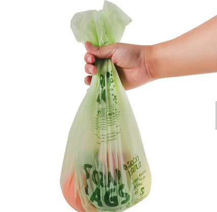 Plastic Biodegradable Garbage Bags / Compostable Trash Bags Roll