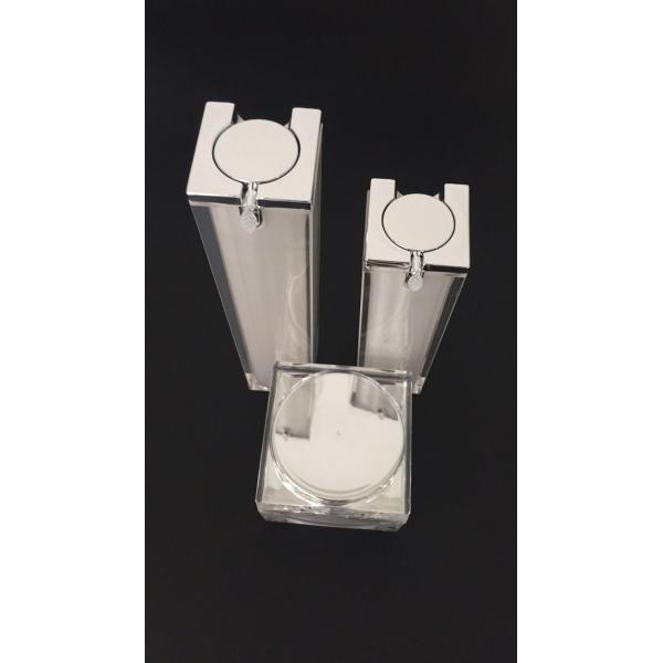 Las botellas cosméticas privadas de aire blancas transparentes adelgazan 50ml vacío claro para la crema de la loción