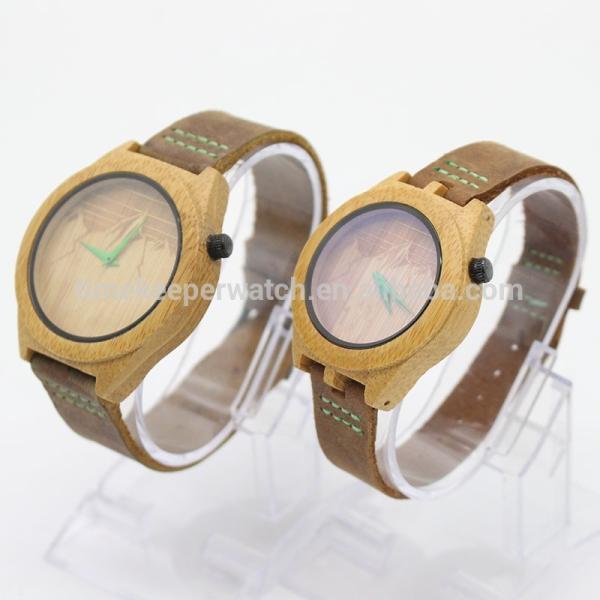 most nature bamboo wood watches with real cork band ,straps are eco-friendly material , cork leather wood watch