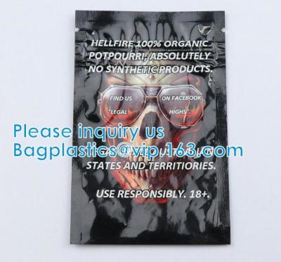 Herbal Tobacco Bag, Tea Foil Bag, mylar Zip lockk bag child resistant bag Pouch, Aluminum Foil Paper Pac